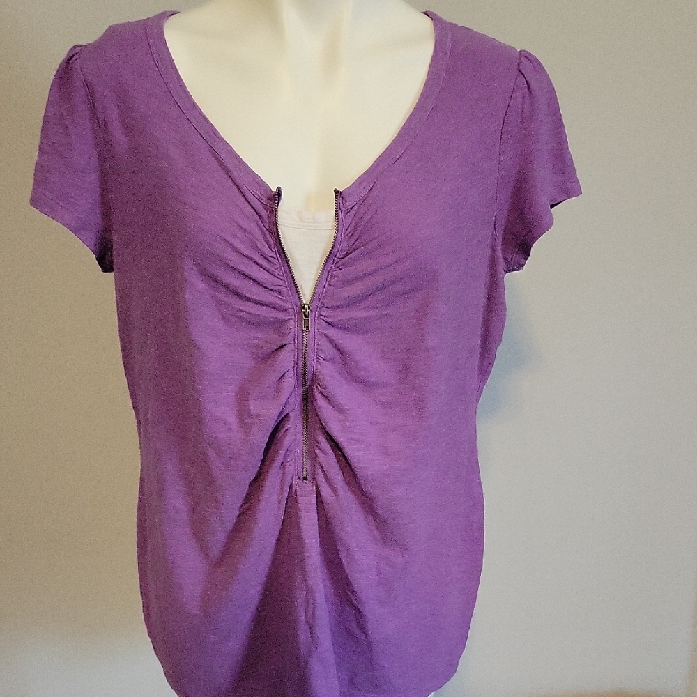 Faded Glory Purple Short Sleeve Women's Tee...Size 1X Size 18